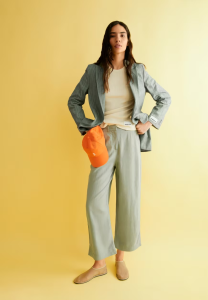 Armedangels Damen Hose Caarunus Lino seagreen