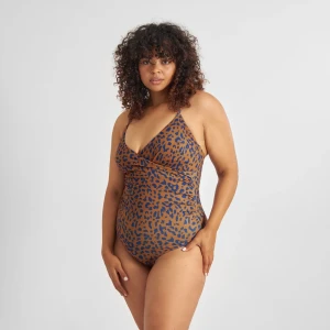 Dedicated Damen Badeanzug Klinte Leopard Light Brown