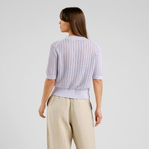 Dedicated Damen T-Shirt Flen Crochet Thistle Purple
