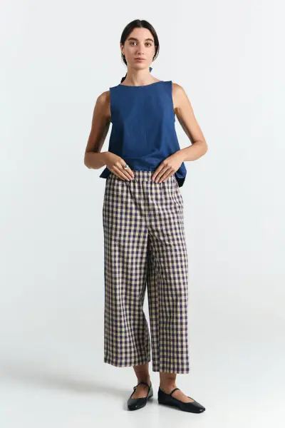 Suite 13 Damen Hose Santa grey check