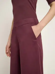 Lanius Damen Hose mit weitem Bein GOTS dark berry