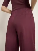 Lanius Damen Hose mit weitem Bein GOTS dark berry