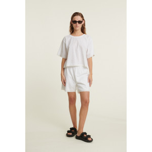 Basic Apparel Damen T-Shirt Adie Crop Tee Bright White