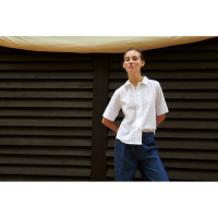 Basic Apparel Damen Bluse Adie SS Shirt Bright White