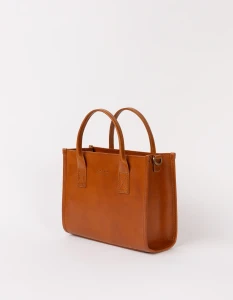 O My bag Damen Handtasche Jackie Midi Classic Leather Cognac