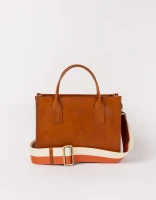 O My bag Damen Handtasche Jackie Midi Classic Leather Cognac