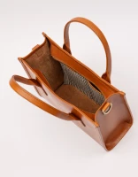O My bag Damen Handtasche Jackie Midi Classic Leather Cognac