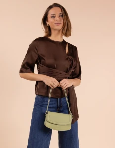 O My bag Damen Handtasche Kendalini Classic Leather Tea Green
