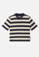Recolution Damen T-Shirt Azolla stripes dark navy