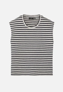 Recolution Damen T-Shirt Zinnia Stripes dark navy
