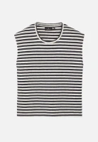 Recolution Damen T-Shirt Zinnia Stripes dark navy