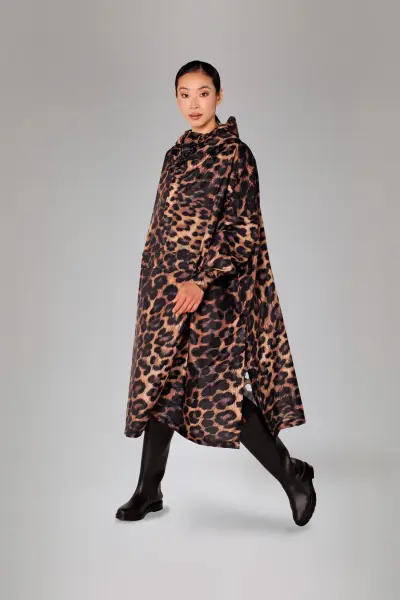 Rainkiss Regenponcho Regenjacke unisize dark leopard