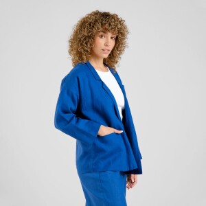 Dedicated Damen Blazer Tanto Linen Limoges Blue