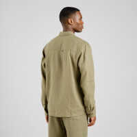 Dedicated Herren Hemd Rute Linen leaf green