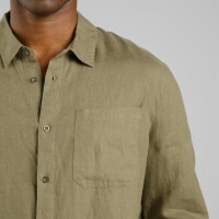 Dedicated Herren Hemd Rute Linen leaf green