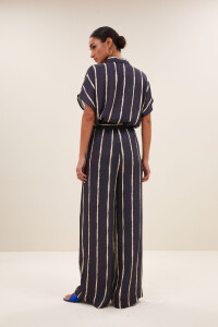 by bar Damen Hose Benji tie dye stripe blue
