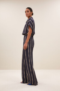 by bar Damen Hose Benji tie dye stripe blue