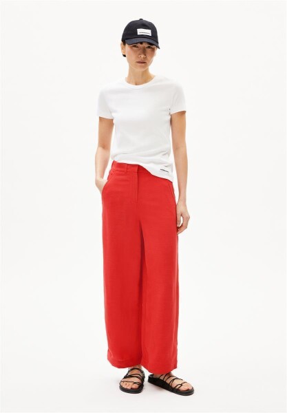 Armedangels Damen Hose Caarunus Lino coral blush