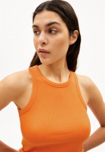 Armedangels Damen Top Kanitaa light tangarine