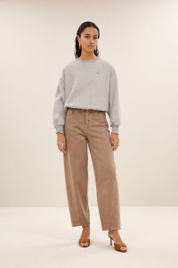 by bar Damen Sweater Bibi Lucky curve grey melee