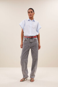 by bar Damen Hose begum denim jeans grey