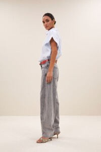 by bar Damen Hose begum denim jeans grey