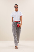 by bar Damen Hose begum denim jeans grey