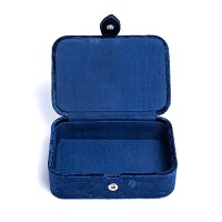 Phoenix Import Schmuck- / Tarotkästchen Samt dunkelblau mit Mond und Sternen