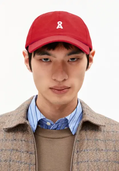 Armedangels Unisex Basecap Yenaas Bold scarlet red