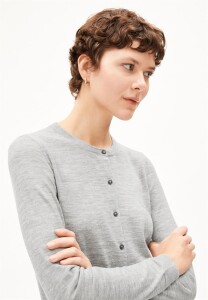 Armedangels Damen Cardigan Ophaliaa merino light grey melange