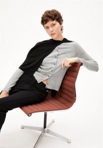 Armedangels Damen Cardigan Ophaliaa merino light grey melange