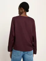 Lanius Damen Bluse aus Tencel™ bordeaux