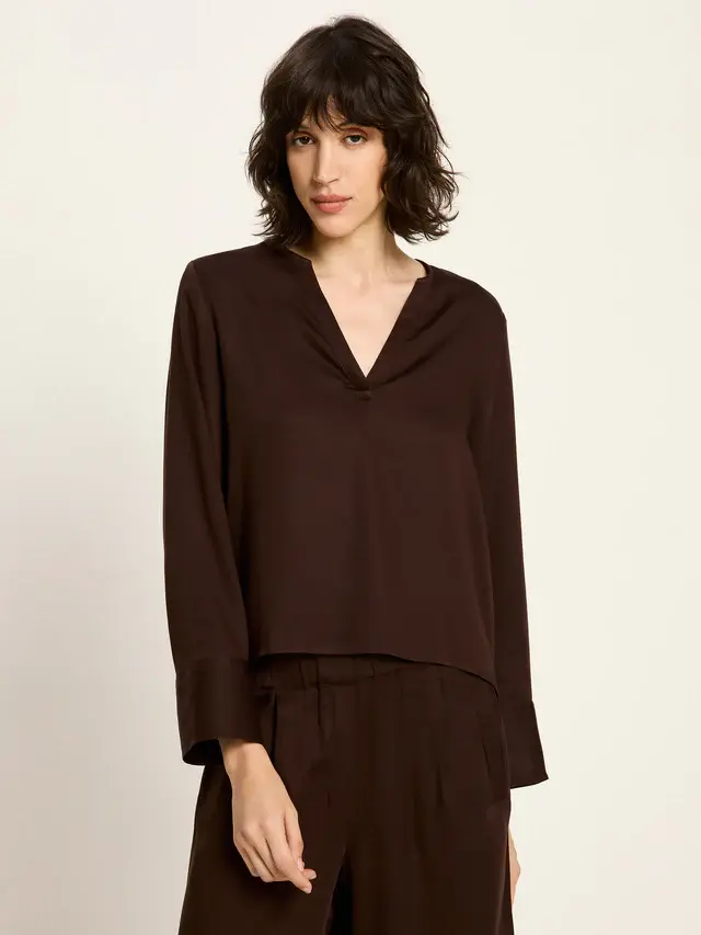 Lanius Damen Bluse aus Tencel™ dar box