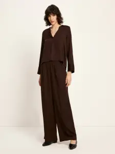 Lanius Damen Bluse aus Tencel™ dark brown