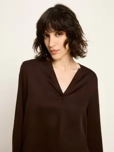 Lanius Damen Bluse aus Tencel™ dark brown