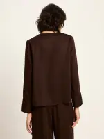 Lanius Damen Bluse aus Tencel™ dark brown