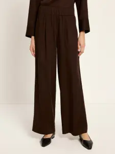 Lanius Damen Hose mit weitem Bein dark brown