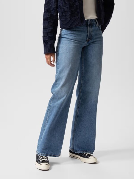 Nudie Jeans Damen Hose Wide Heidi worn treasure