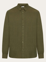 KnowledgeCotton Herren Hemd Organic Cotton Flannel Shirt GOTS Forrest Night