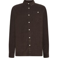 KnowledgeCotton Herren Hemd Organic Cotton Corduroy Shirt GOTS Chocolate Torte
