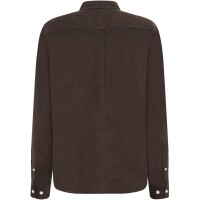 KnowledgeCotton Herren Hemd Organic Cotton Corduroy Shirt GOTS Chocolate Torte