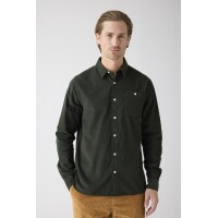 KnowledgeCotton Herren Hemd Organic Cotton Corduroy Shirt GOTS Forrest Night
