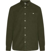 KnowledgeCotton Herren Hemd Organic Cotton Corduroy Shirt GOTS Forrest Night