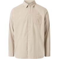 KnowledgeCotton Herren Hemd Organic Cotton Corduroy Shirt GOTS Light Feather Gray