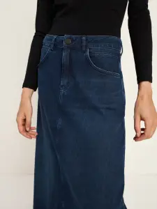 Lanius Damen Jeans Rock GOTS dark blue denim
