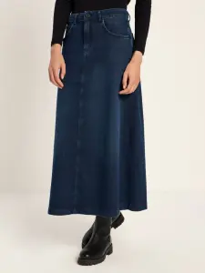Lanius Damen Jeans Rock GOTS dark blue denim
