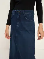 Lanius Damen Jeans Rock GOTS dark blue denim
