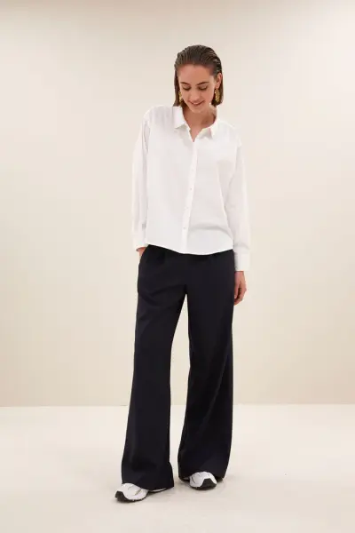 by bar Damen Bluse Flo poplin white