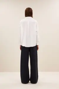 by bar Damen Bluse Flo poplin white