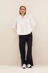 by bar Damen Bluse Flo poplin white